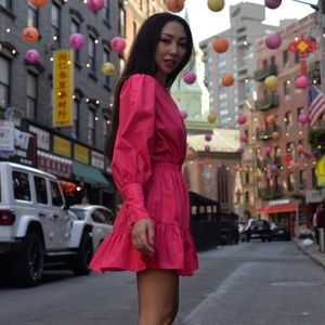 Mini pink sexy dress